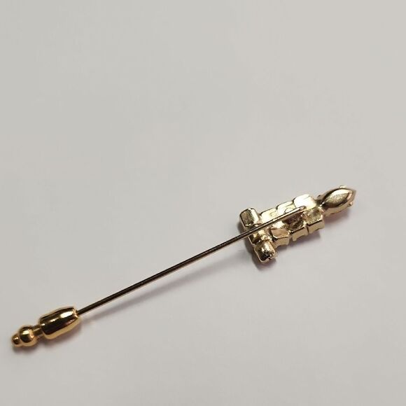 Candle Gold and Red Stick Pin - Picture 4 of 5